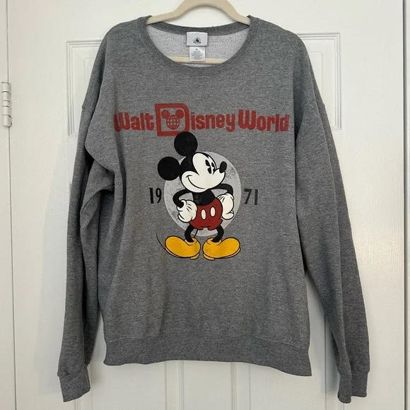 Disney Gray Mickey Mouse Sweatshirt - Picture 2 of 5